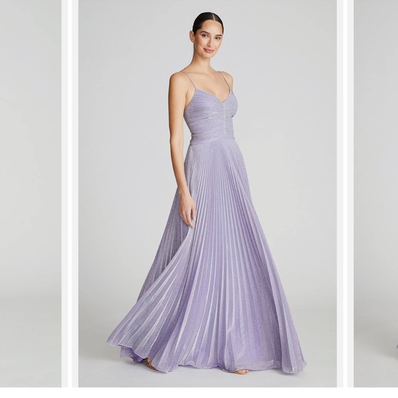 Fame and Partners- purple pleat maxi dress